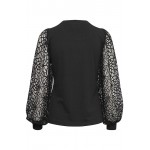 Kaffe KAbecca Lace T-Shirt Zwart Kaffe KAbecca Lace T-Shirt Zwart